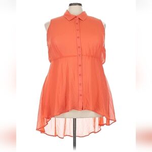 Torrid Sleeveless Hi Lo Orange Blouse 🧡 NWT